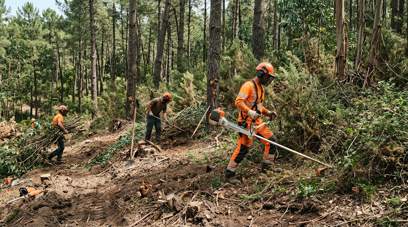 Serviço de desmatação e limpeza de matas florestais no Minho