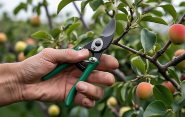 Poda de formação de árvores ornamentais e de fruto